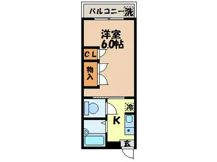 サントピア中園(1K/9階)の間取り写真