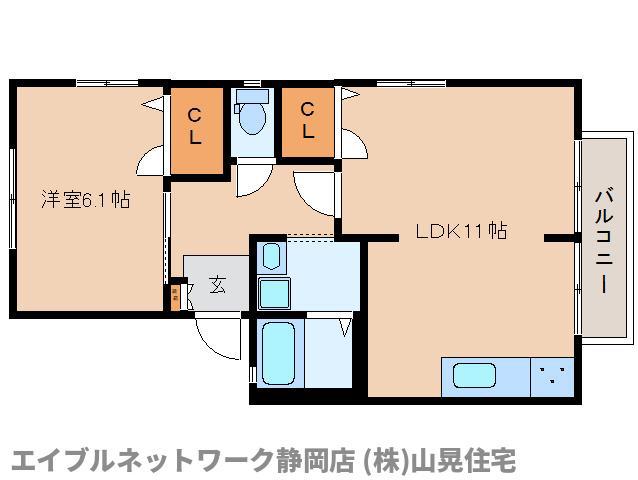 メゾンドラモ(1LDK/2階)の間取り写真