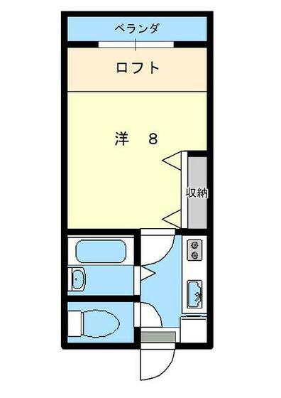 リョウヒルズ(1K/2階)の間取り写真