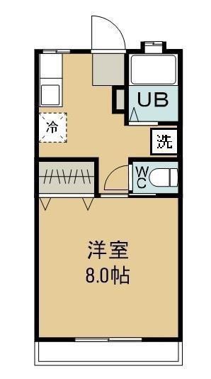 松島コーポ(1K/1階)の間取り写真