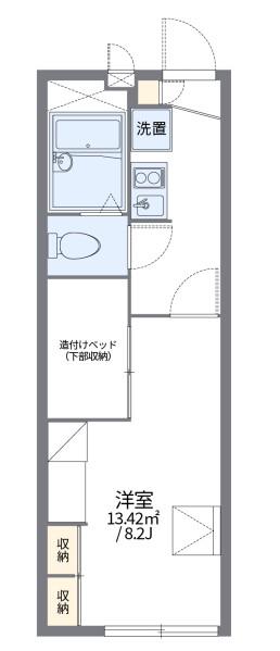 レオパレスシーサイド江井島(1K/2階)の間取り写真