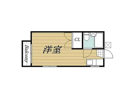 メゾンマリン(1K/1階)の間取り写真