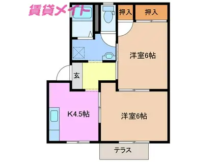 メゾン スーシ(2K/1階)の間取り写真