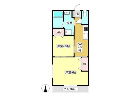 アゼリアII(2K/2階)の間取り写真