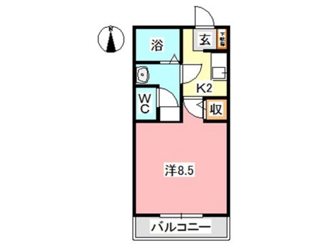 ハイムワケ(1K/1階)の間取り写真