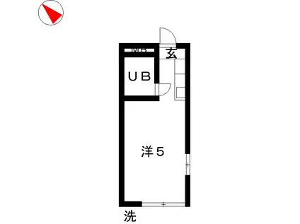 ウェルハイム蕨(ワンルーム/2階)の間取り写真