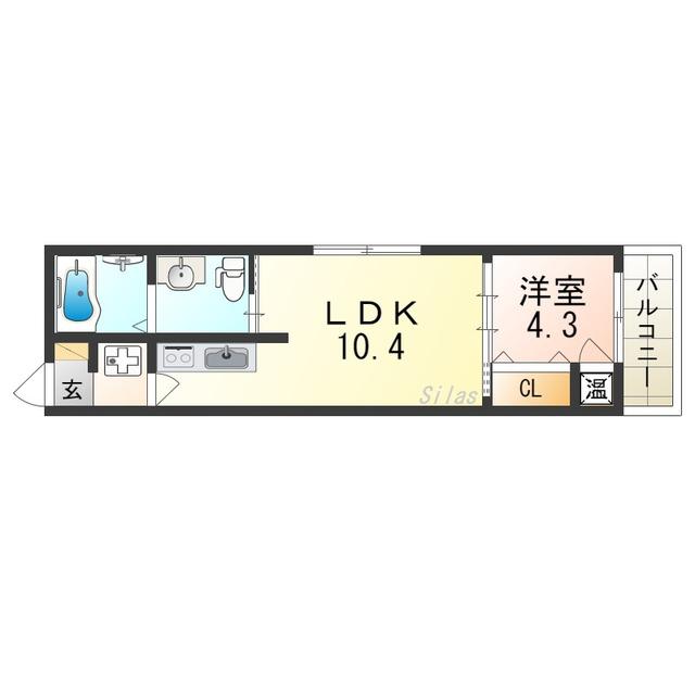 FMAISON背戸口II(1LDK/2階)の間取り写真