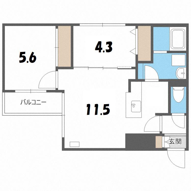 イル・センティエーロ(2LDK/1階)の間取り写真