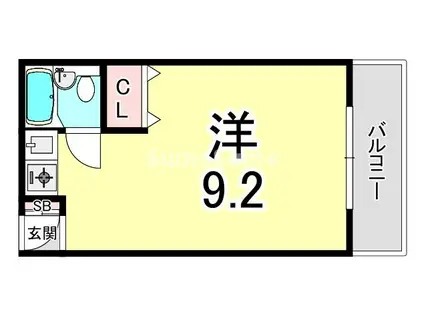 アリュール(ワンルーム/3階)の間取り写真