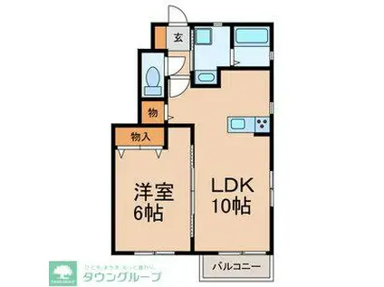 LE CLAIR(1LDK/1階)の間取り写真