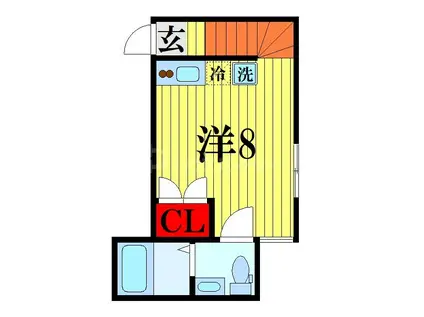 SPIRAL SQUARE(ワンルーム/2階)の間取り写真