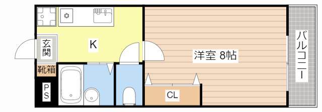 アルトゥーラ(1K/2階)の間取り写真