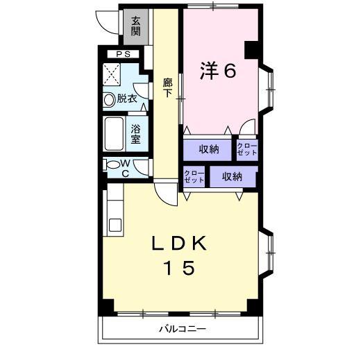 グランロード(1LDK/3階)の間取り写真
