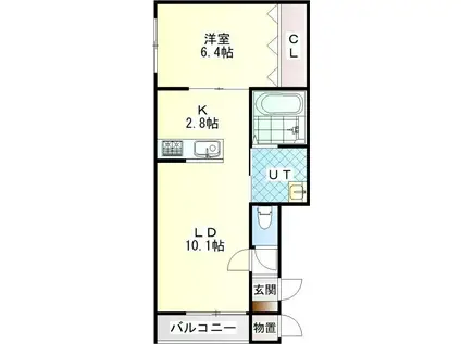 西23南1AP(1LDK/3階)の間取り写真
