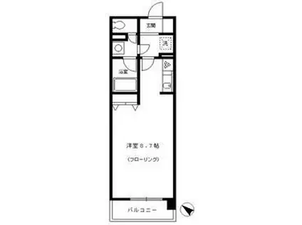 カナーリス月島(1K/7階)の間取り写真