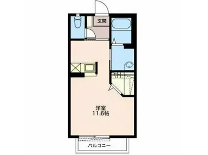 メゾンドTITI(ワンルーム/2階)の間取り写真