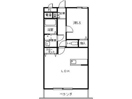 グランデュエット マユミ(1LDK/3階)の間取り写真