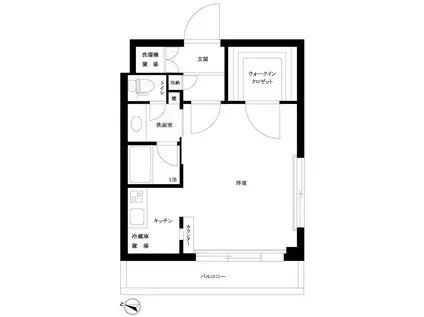 ルーブル学芸大学五番館(1K/3階)の間取り写真