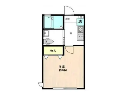 ケーオーメゾン高田馬場(1K/1階)の間取り写真