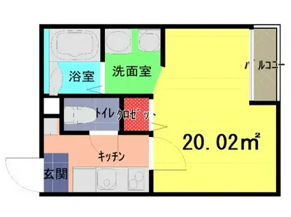 LINO AGEO(1K/2階)の間取り写真