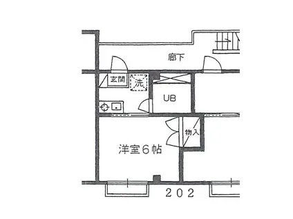ドリーム399(1K/2階)の間取り写真