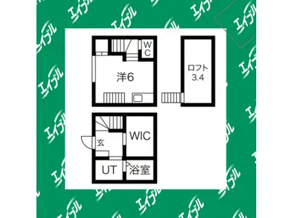 カーサ さくらI(ワンルーム/1階)の間取り写真