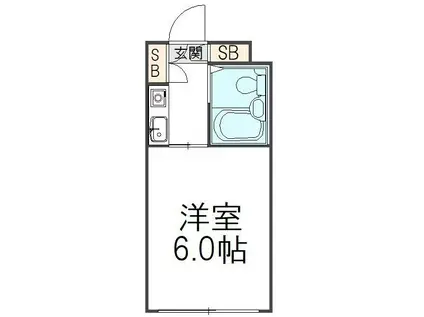 ペティネール四谷(1K/1階)の間取り写真