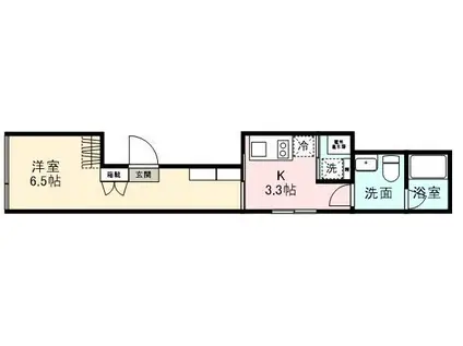 THE KAHALA武蔵小山(1K/3階)の間取り写真