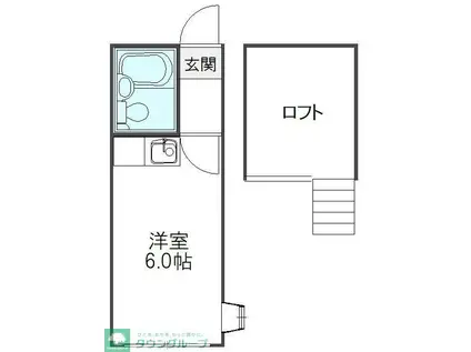 タウンコート七里(ワンルーム/2階)の間取り写真