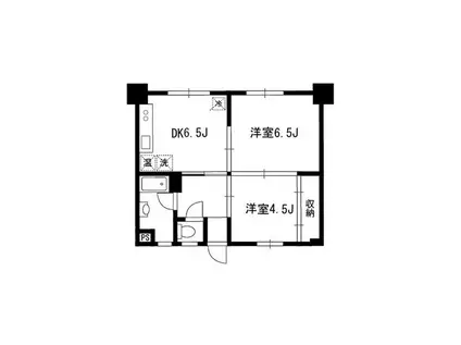 メゾン・ド・メルシー(2DK/5階)の間取り写真