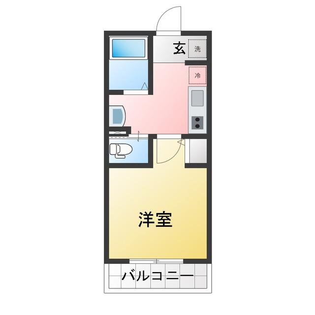 TS CUORE三ツ境I(1K/2階)の間取り写真