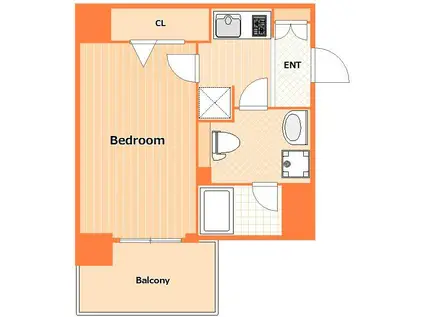 SHOKEN RESIDENCE 新丸子(1K/3階)の間取り写真