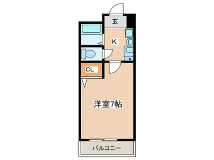 QUEST SELA SELA(1K/1階)の間取り写真