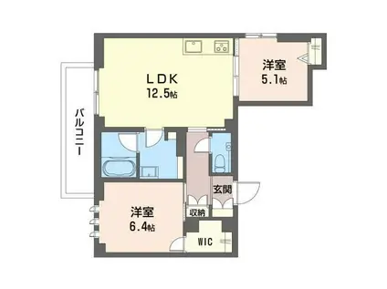 グランファミールマトバ(2LDK/2階)の間取り写真