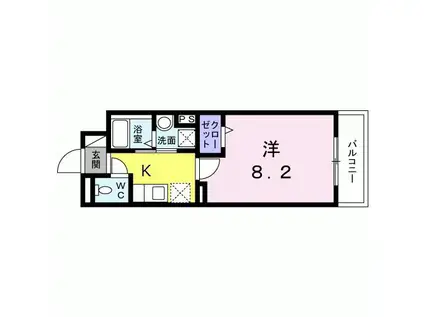 URBAN COURT赤羽(1K/1階)の間取り写真