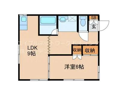 エール大沢(1LDK/1階)の間取り写真