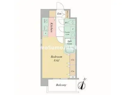 スプランディッドII(1K/10階)の間取り写真