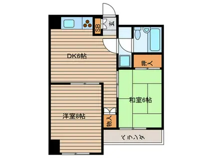 エンドーハイツ(2DK/4階)の間取り写真