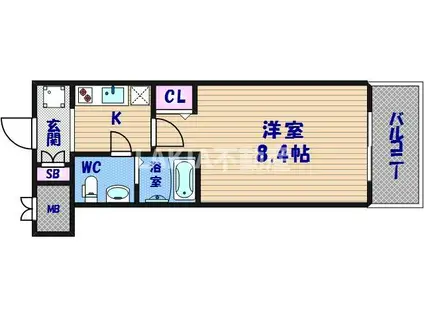 Mプラザ玉造(1K/5階)の間取り写真