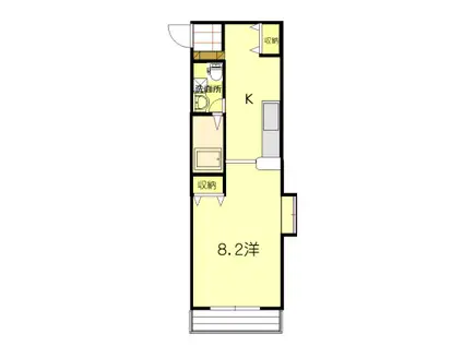 ユニゾン山大通(1K/5階)の間取り写真