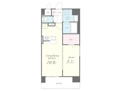 アストラルグラミ阿倍野(1LDK/6階)の間取り写真