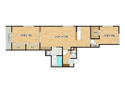 リヒトハイム(2LDK/1階)の間取り写真