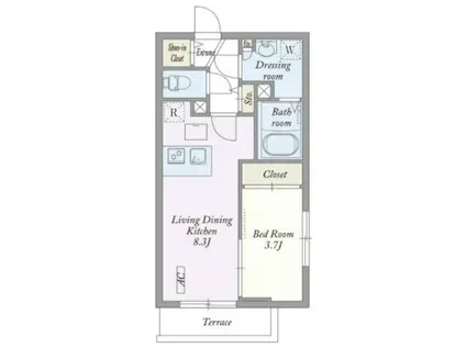 MYSTYLEZUSHI(1LDK/1階)の間取り写真