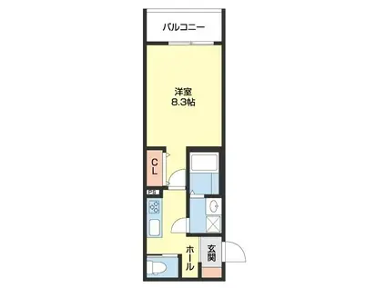 グランパシフィック和歌浦東INNOVATION(1K/2階)の間取り写真