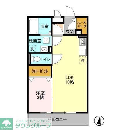 リ・サクラB(1LDK/3階)の間取り写真