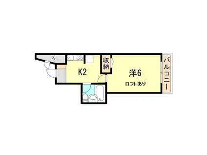 よしかわビル(1K/4階)の間取り写真