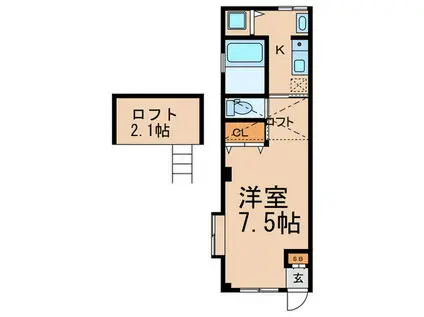 カマローテ池袋(1K/1階)の間取り写真