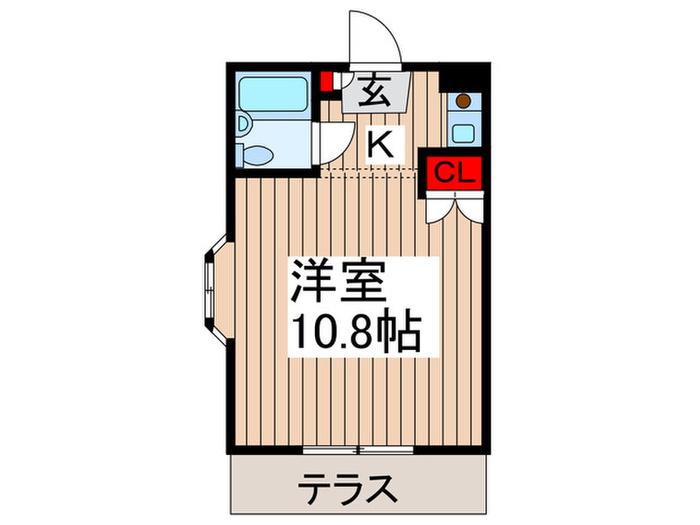 指扇ハイツ(1K/1階)の間取り写真
