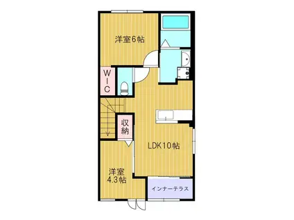 GRANDIR(2LDK/2階)の間取り写真