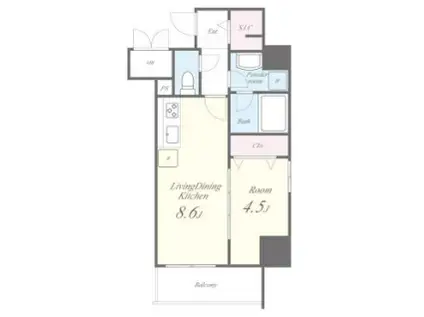 サンセール吹田(1LDK/2階)の間取り写真